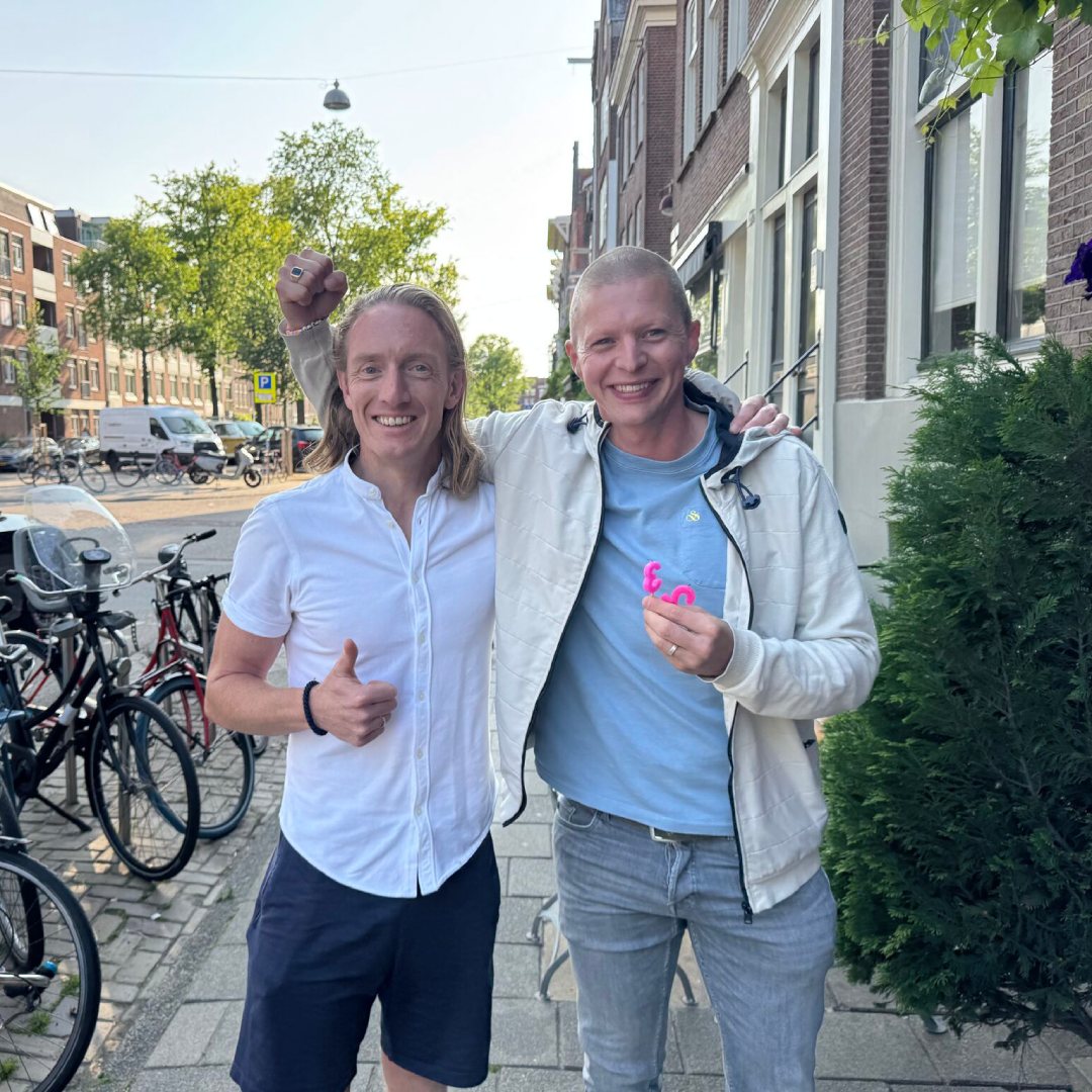Roderick with a client