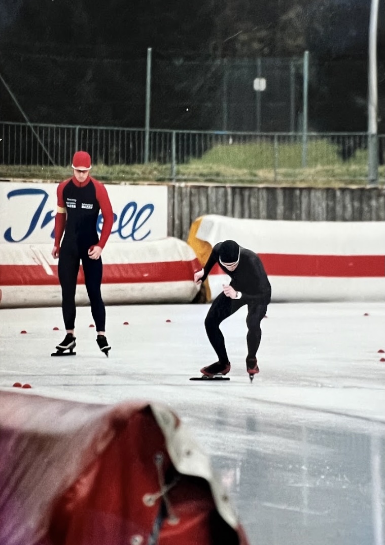 Roderick speed skating in Inzell